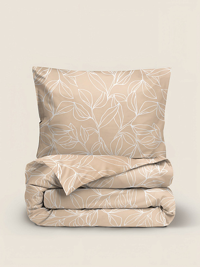 Постельное белье 1.5-спальное, 2 наволочки 50х70 см, пододеяльник 145х215 см, Silvano, поплин, 20461