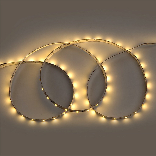 Лента светодиодная SMD 2835, 60 светодиодов/метр, 12 В, 4.8 Вт, IP20, 5 м, адаптер, General Lighting Systems, GLS-2835-60-4.8-12-IP20-PRO-3-5-KIT, 500022
