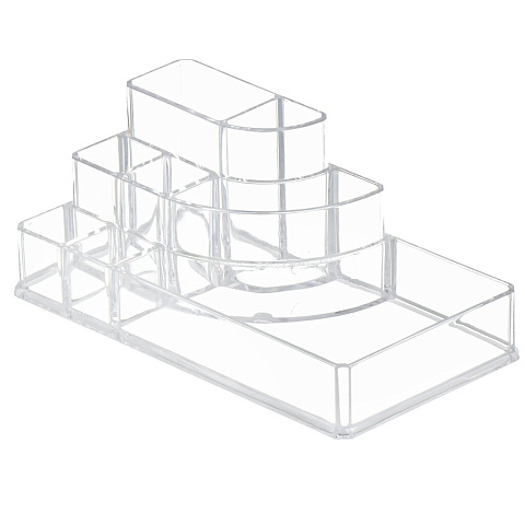 Органайзер для косметики, пластик, 20х18х6 см, прозрачный, Y4-8643