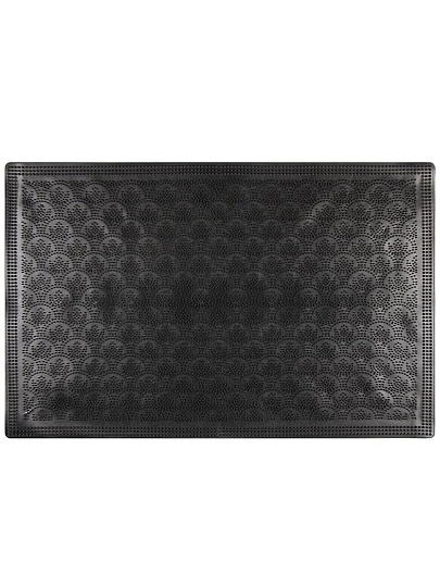 Коврик придверный, 40х60 см, прямоугольный, ПВХ, черный, узор, 92020