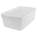 Ящик для хранения, 6 л, 32х21.1х11 см, с крышкой, матовый кристалл, Keeplex, Trendy, KL350211000