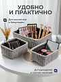 Набор корзин 3 шт, для хранения, прямоугольный, фланель, серый, 38х27х11.5, 22х18х11, 22х18х11 см, A190012 - фото 2