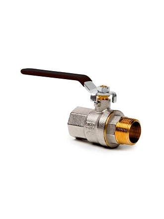 Кран для воды, 1/2'', г-ш, ручка, PN40, РосТурПласт