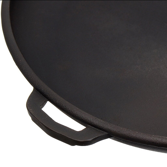 Блинница чугун, 22 см, Maysternya, черная, 220-25, деревянная ручка, индукция