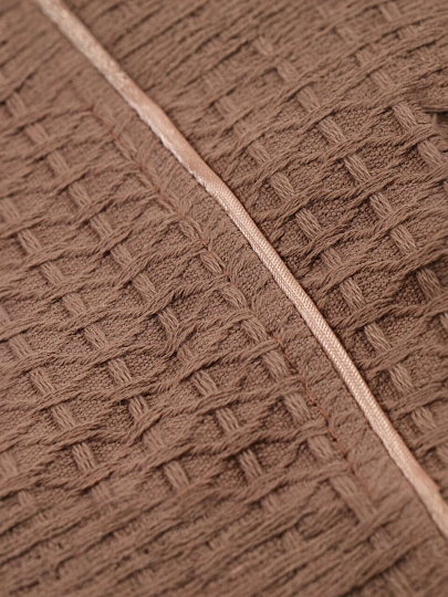 Халат унисекс, вафельный, 100% хлопок, кофейный, S-M, 44-46, Barkas, AI-0106009