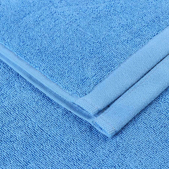 Полотенце банное 50х90 см, 100% хлопок, 550 г/м2, Chess Jacquard, Anilsan, ярко-голубое, Турция, 17-41395090