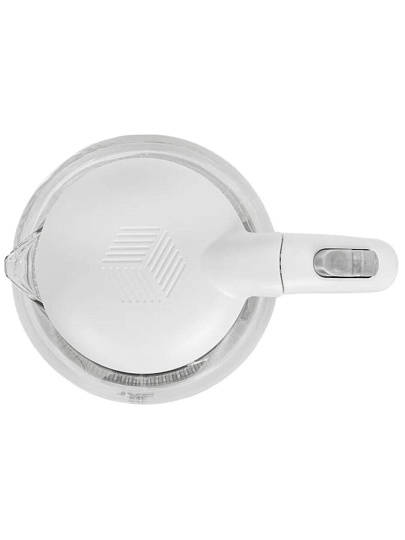 Чайник электрический JVC, JK-KE1514, белый, 1.7 л, 2200 Вт, скрытый нагревательный элемент, стекло