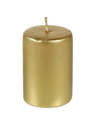 Свеча декоративная, 6х4 см, цилиндр, золото, Evis, 13 8191 30 00