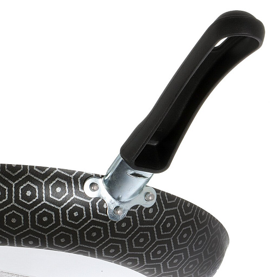 Сковорода алюминий, 24 см, антипригарное покрытие, Vari, В семье вкуснее, серая, VSV14124