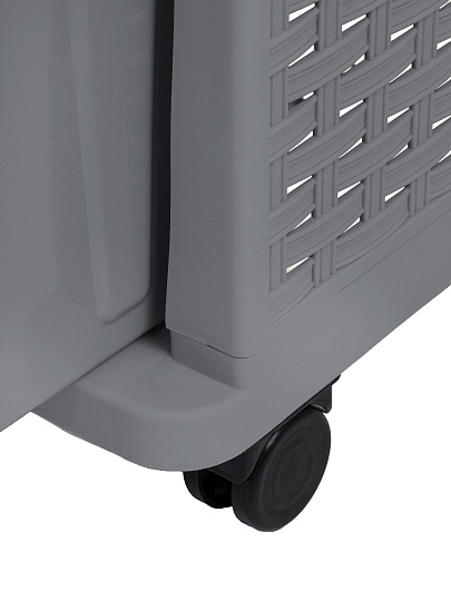 Комод 4 ящика, Дюна, 40х50х98 см, антрацит, плетеный, 04054, Dunya Plastik