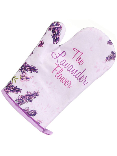 Прихватка-варежка 26х18 см, 100% полиэстер, Лаванда новая, Y9-188