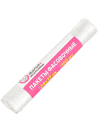 Пакет фасовочный, 100 шт, 24х37 см, 2 л, 6.5 мкм, ПЭТ, Марья Искусница, 14691