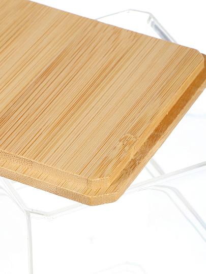 Контейнер для ватных дисков, квадратный, двойной, 9.5х9х16 см, пластик, Y4-11325