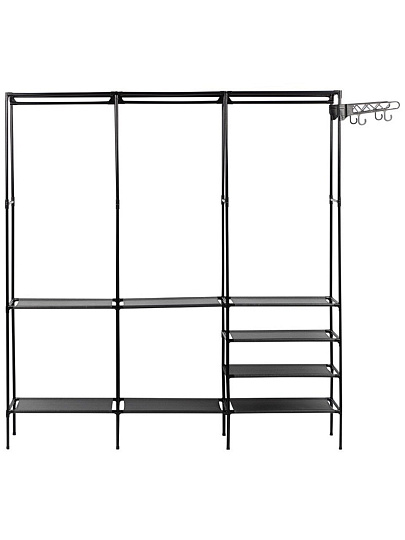 Вешалка-стойка 160х36х170 см, полка для обуви, 30 кг, 107294, 3 секции