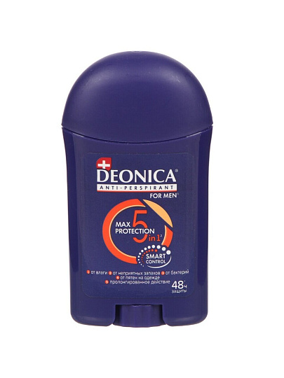 Дезодорант Deonica, 5 Protection, для мужчин, стик, 40 мл
