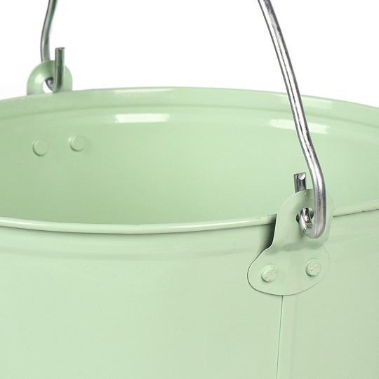 Ведро металл, 9 л, микс, хозяйственное, со сливом, окрашенное, УралИнвест