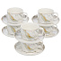 Набор чайный керамика, 12 предметов, на 6 персон, 220 мл, Белый мрамор, Y6-10278, подарочная упаковка - фото 2
