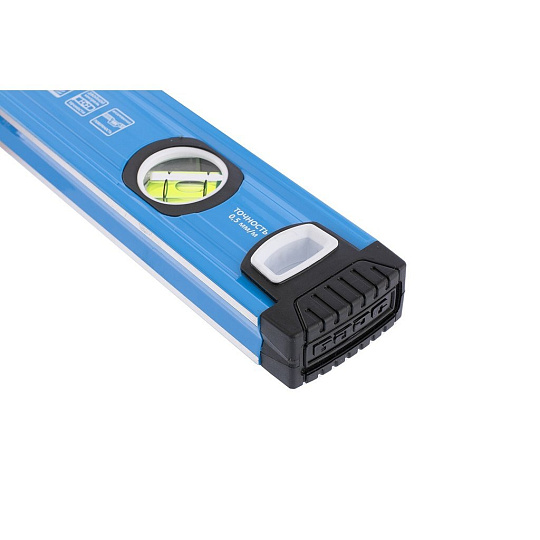 Уровень алюминиевый, 600 мм, профиль 1,6 мм, фрезерованный, заглушки, 3 глазка, Барс, 34422