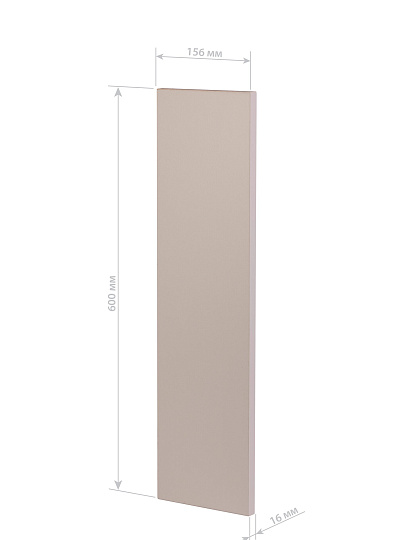 Боковина для экрана радиатора для экрана радиатора, МДФ, 156х600 мм, прямоугольная, бежевая, DE LUXE, Стильный Дом, v533287