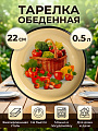 Тарелка обеденная, эмалированная сталь, 22 см, 0.5 л, круглая, Сентябрь, СтальЭмаль, 1с4с/К, в ассортименте