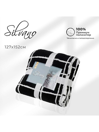 Плед 1.5-спальный, 127х152 см, 100% полиэстер, Клод Моне, черный, A120022