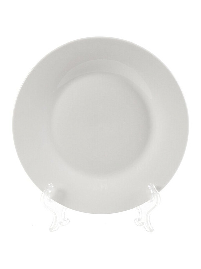 Тарелка десертная, керамика, 19 см, круглая, Белый, Daniks
