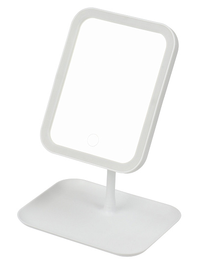 Зеркало настольное, 18.5х14.5 см, с подсветкой и подставкое, Y4-11340