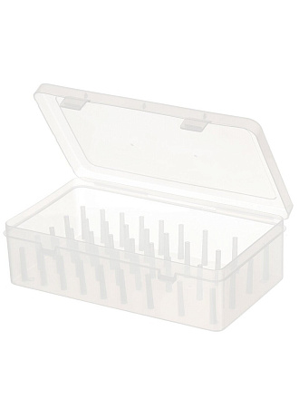 Коробка для хранения ниток, пластик, 23.5х14х6.5 см, прозрачная, К-30