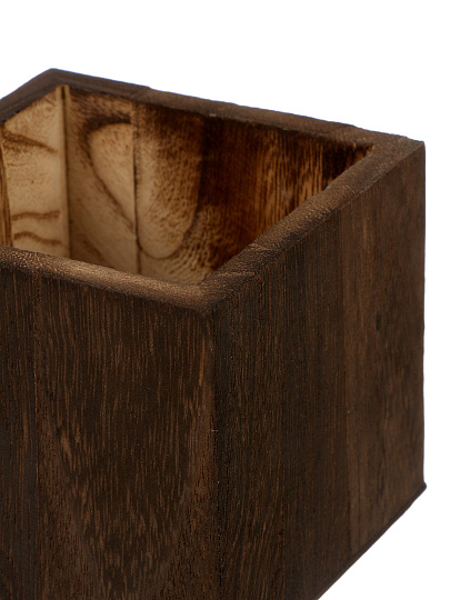 Ваза стекло, настольная, 10*26 см, Лофт, квадрат, мозаика, серый с подставкой, Y4-11075