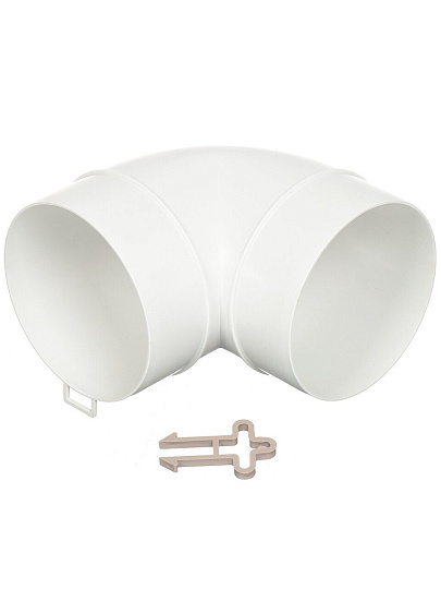 Уголок вентиляционный пластик, установочный диаметр 100 мм, 90 °, Event, 100ККП