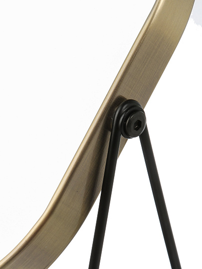 Зеркало настольное, 28х20.5 см, с подставкой, бронза/черное, Y4-11335