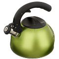 Чайник из нержавеющей стали Daniks MSY-024 зеленый со свистком, 3 л - фото 4