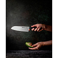 Нож кухонный Samura, Harakiri, сантоку, нержавеющая сталь, 17.5 см, рукоятка пластик, SHR-0095B/K - фото 6