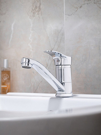 Смеситель для раковины, РМС, с картриджем, хром, SL86-004FBS-15