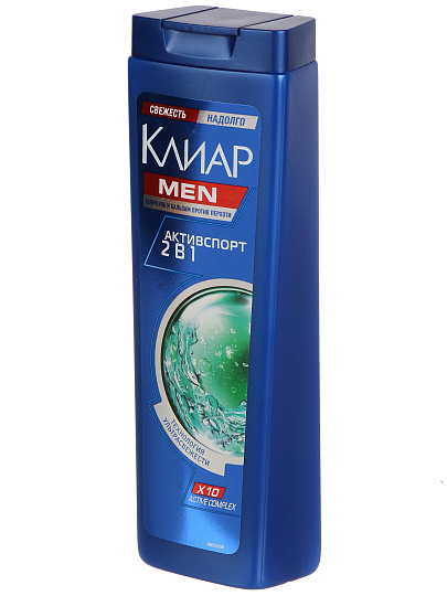 Шампунь Клиар, Men 2 в 1 Активспорт, против перхоти, для мужчин, 400 мл