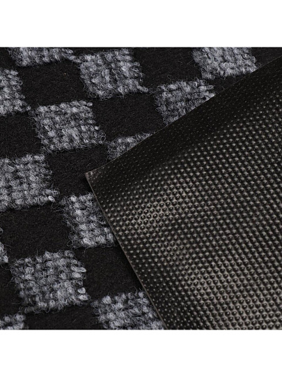 Коврик придверный, 50х80 см, прямоугольный, ПВХ, серый, Жаккард , ComeForte, НР-207