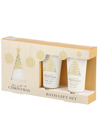 Набор подарочный для женщин, Beauterica, №68, гель для душа 60 мл, лосьон 60 мл, мочалка