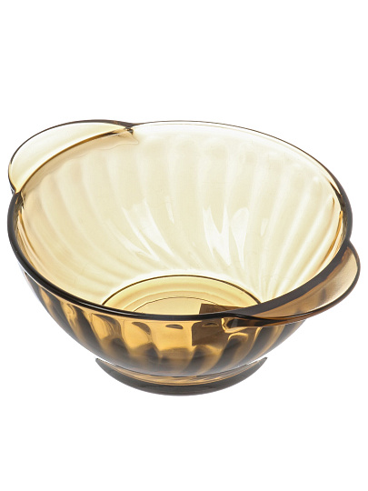 Бульонница стекло, 510 мл, с ручкой, с ушками, дымчатый, рифленная, Elica, 62046-03