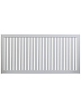 Экран для радиатора, МДФ, 1200х600 мм, прямоугольный, серый DE LUXE, реечный, Стильный Дом