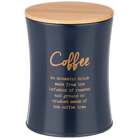 Емкость для сыпучих продуктов agness navy style кофе диаметр=11 см высота=14 см 790-193