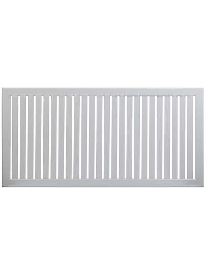 Экран для радиатора, МДФ, 1200х600 мм, прямоугольный, серый DE LUXE, реечный, Стильный Дом