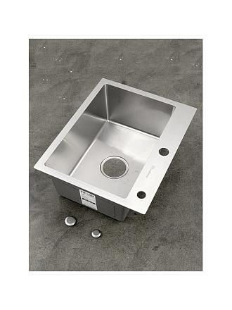Мойка кухонная врезная, Diadonna, нержавеющая сталь, 500х400х200 мм, сатин, DS5040