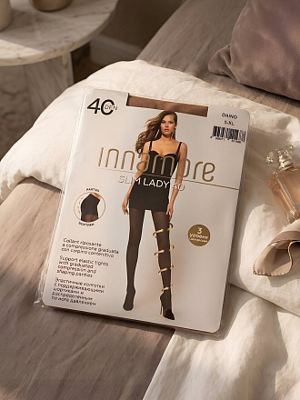 Колготки Innamore, Slim Lady, 40 DEN, р. 5, daino/загар, с шортиками