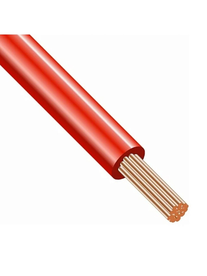 Провод ПуГВ нг LS (A) (ПВЗ), 1х1 мм², 500 м, медь, красный, ККЗ, KKZ40-00010367