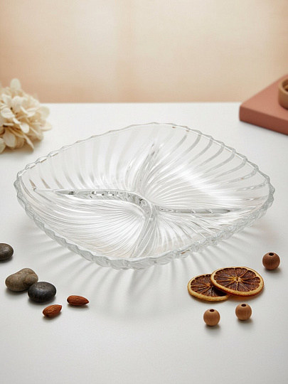 Менажница стекло, 24 см, 4 секции, Kaveh, Santa, PD1115GCL