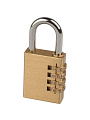 Замок навесной Trodos, ВС-404, 210 025, блистер, навесной, кодовый, латунный