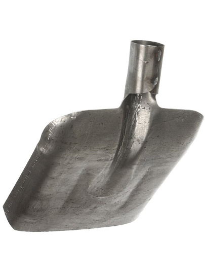 Лопата совковая, рельсовая сталь, 235х345 мм, 24-02-021, с ребрами жесткости, тулейка d 40
