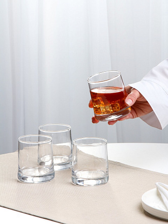 Стакан 250 мл, стекло, 4 шт, Daniks, Классик