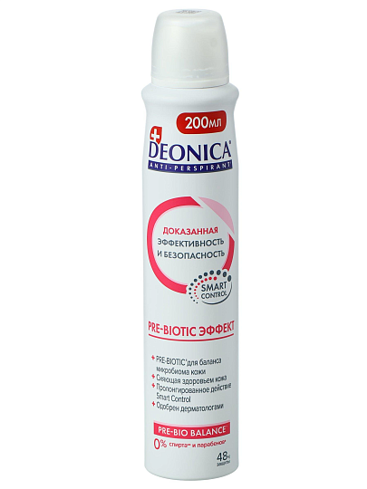 Дезодорант Deonica, Pre-Biotic Эффект, для женщин, спрей, 200 мл