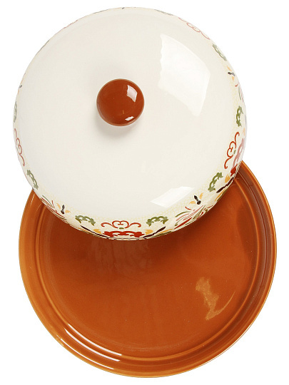 Блюдо керамика, круглое, 23х23 см, с крышкой, Касабланка, Prima Collection, PC73C23